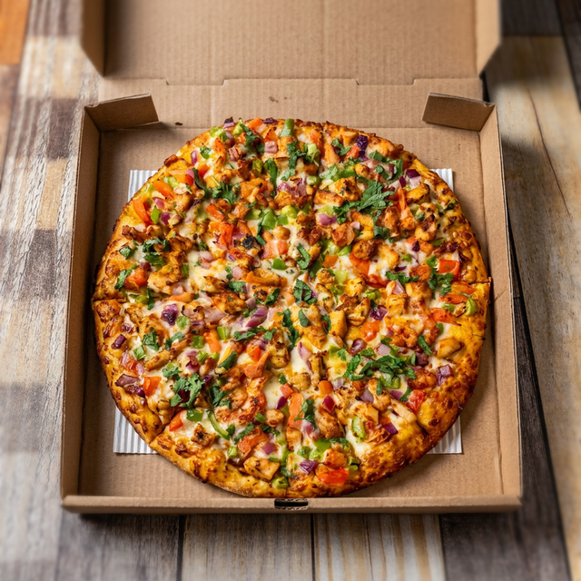 Butter Chicken Pizza.